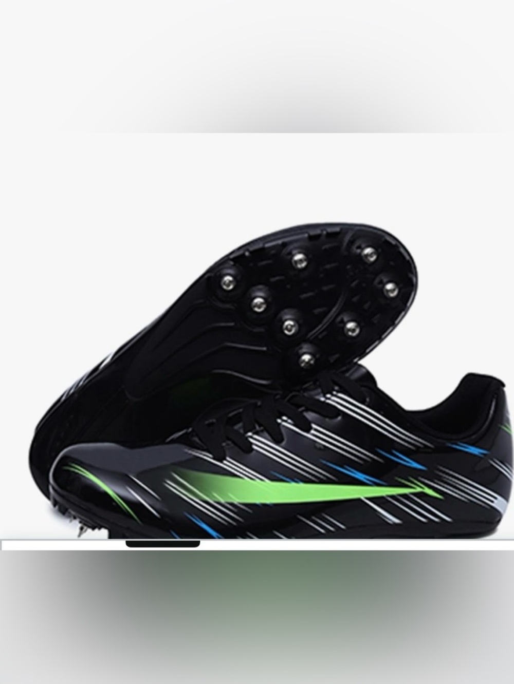 Black and Neon Green Men's track spikes men’s size 7